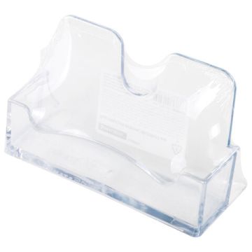 Подставка для визиток 40х100х55мм настольная прозрачная BRAUBERG CLASSIC 1/25 (Клиент)