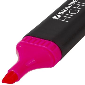 Текстмаркер розовый 1-5мм скошенный наконечник BRAUBERG CONTRACT 1/10