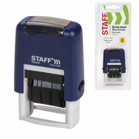 Датер-мини STAFF месяц буквами оттиск 22х4 мм Printer 7810 1/10