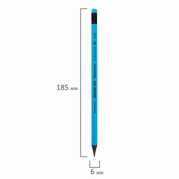 Карандаш ч/гр HB с ластиком, пластиковый ULTRA COLOR BRAUBERG  1/72