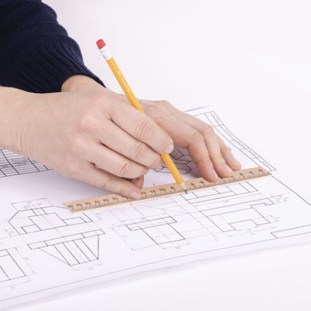 Линейка 20см деревянная Пифагор 1/50