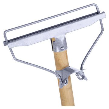 Швабра для пола деревянная с металлич зажимом L-120см, рабочая часть 20см 1/5