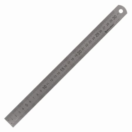 Линейка 30см металлическая BRAUBERG 1/20/200