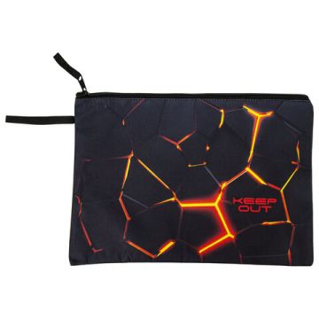 Папка для тетрадей А4 1отд полиэстер на молнии с ручкой Keep out BRAUBERG 1/12