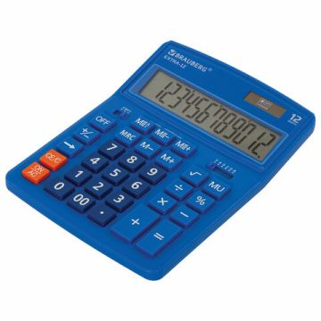Калькулятор настольный BRAUBERG EXTRA-12-BU (206x155мм) 12разр синий 1/20/40 (Клиент)