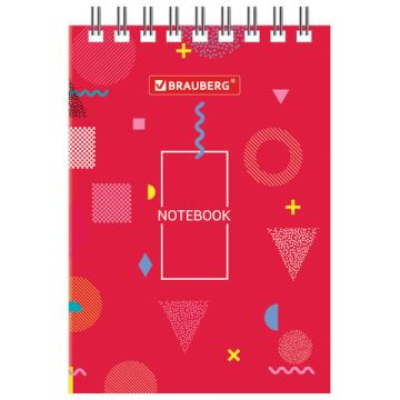 Блокнот 40л А7 75х105мм клетка гребень картон BRAUBERG Креатив 1/120