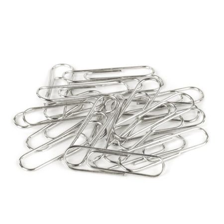 Скрепки 33мм 100шт никелированные в картонной коробке BRAUBERG 1/10/300