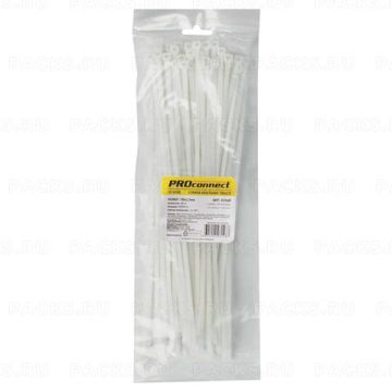 Хомуты (стяжки) нейлоновые 3,6ммх300мм комплект 100шт PROCONNECT белые 57-0300 1/100