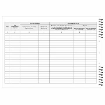 Журнал регистрации инструктажа по пож. безоп. 50л 200х290мм обл. картон на гребне 1/20(Клиент)