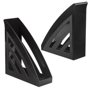 Лоток вертикальный для бумаг 245х90х285мм черный Office style Brauberg 1/10 (Клиент)