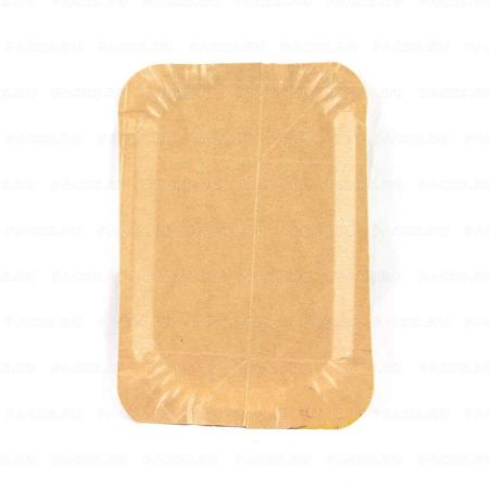 Тарелка картон (14х21) крафт ПС 50/1200