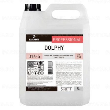 Средство жидкое 5л для уборки сантехнич.блоков PRO-BRITE DOLPHY кислотное концент гель 1/4