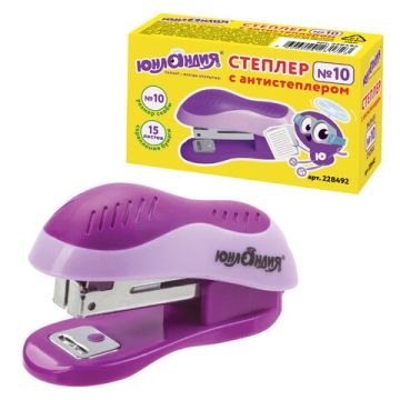 Степлер №10 до 15л с антистеплером ЮНЛАНДИЯ МИНИ 1/24