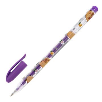 Набор гелевых ручек 06цв узел 1мм линия 0,7мм неон BRAUBERG KIDS CUTE ANIMALS 1/24