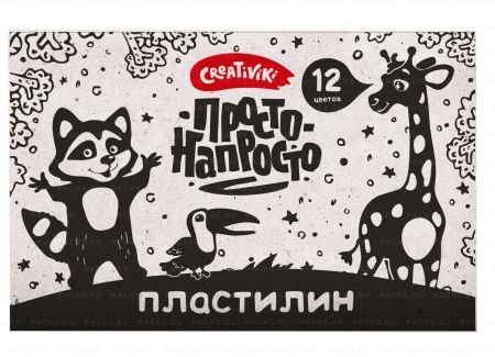 Пластилин 12цв 144г классический ПРОСТО-НАПРОСТО 1/32