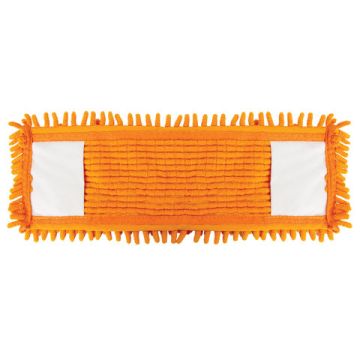 Насадка МОП плоская 40х10см ЛАЙМА карманы, ворсистая микрофибра, ворс 2см 1/12/36 (клиент)