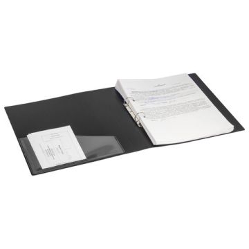 Папка на 2 кольца BRAUBERG Contract 35мм черная до 270 листов 0,9мм 1/20 (Клиент)