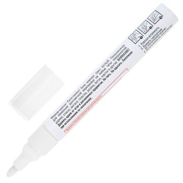 Маркер-краска лаковый белый 2-4мм нитро-основа STAFF PROFIT 1/12