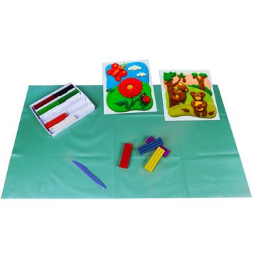 Набор для уроков труда ПИФАГОР клеенка ПВХ фартук с нарукавники красные 1/15