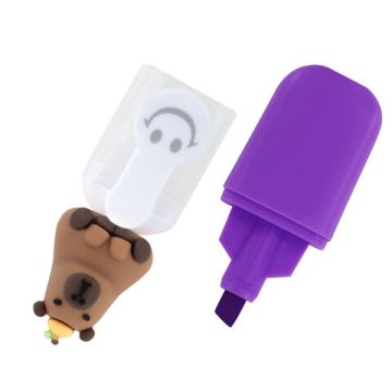 Набор текстовыделителей с топперами Капибары 6шт неон линия 1-4мм 1/12 (Под заказ)