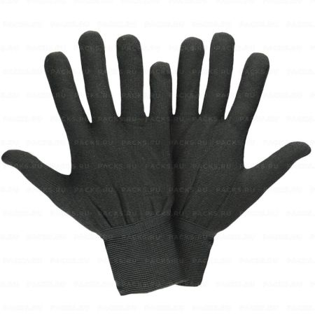 Перчатки без ПВХ спец нейлон черные 10/300