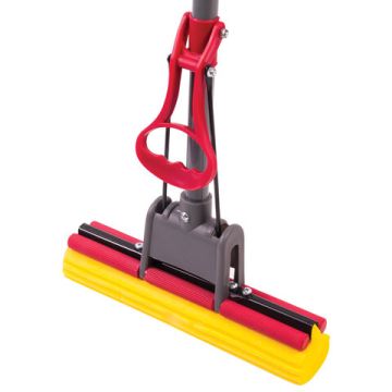 Швабра самоотжимная, ролик.отжим, PVA 27см, телеск.черенок 70-125см  ЛАЙМА Бюджет 1/20 (клиент)