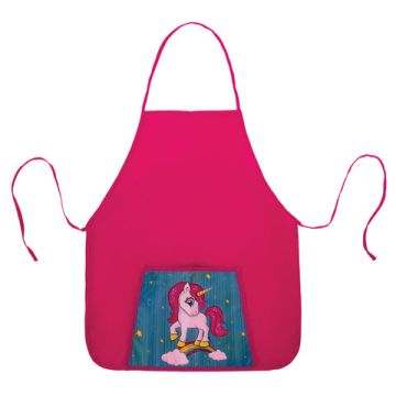 Набор для уроков труда ЮНЛАНДИЯ клеенка ПВХ фартук с нарукавниками Neon unicorn 1/20