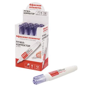 Корректор-ручка 9мл ОФИСНАЯ ПЛАНЕТА 1/12