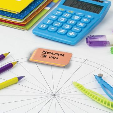 Ластик 41х14х8мм оранжевый натуральный каучук