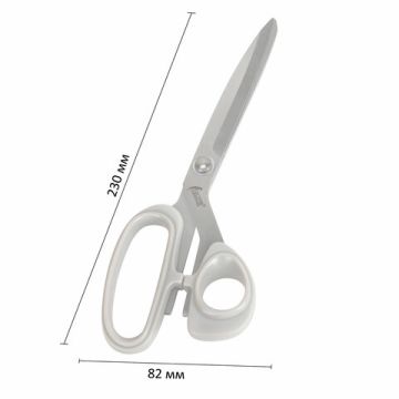 Ножницы 230мм портновские серые пласт ручки ОСТРОВ СОКРОВИЩ 1/48 (Клиент)