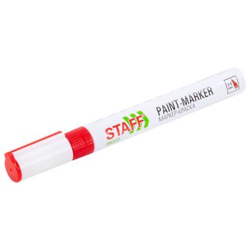 Маркер-краска лаковый красный 2-4мм нитро-основа STAFF PROFIT 1/12