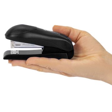 Степлер №24/6 26/6 до 30л черный BRAUBERG Universal 1/12