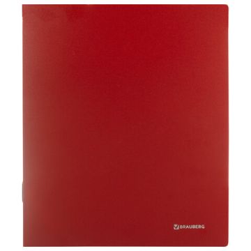 Папка на 2 кольца 40мм до 300 листов 0,9мм красная BRAUBERG 1/10/60