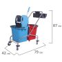 Тележка уборочная 2 съемных ведра 25 мех. отжим, корзина BRABIX 1/1 (клиент)