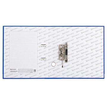 Папка-регистратор А4 50мм BRAUBERG, прочная, с уголком,синяя, с покрытием из полипропилен