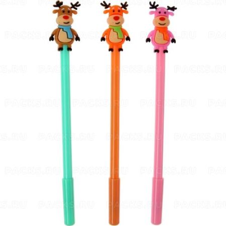 НГ Ручка шариковая  синяя узел 0,7мм в дисплее Новый год Centrum 1/36/288