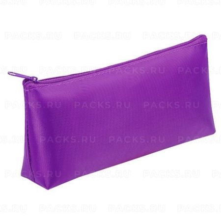 Пенал-косметичка 19х4х9см молния фиолетовый 1/10/60