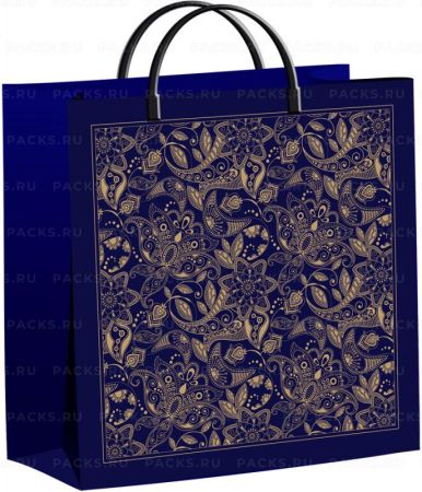 Пакет пластиковый (30х30+10)-140 Подарочный узор Тико 1/40