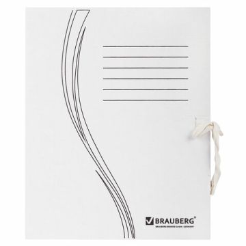 Папка архивная с завязками А4(325х260 мм), 150 мм до 1400л плотная, микрогофрокартон, БЕЛАЯ (клиент)