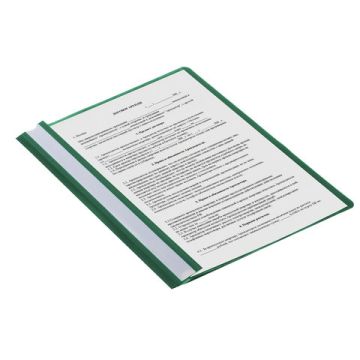 Папка скоросшиватель с прозр верхн лист STAFF зеленый 1/25/500