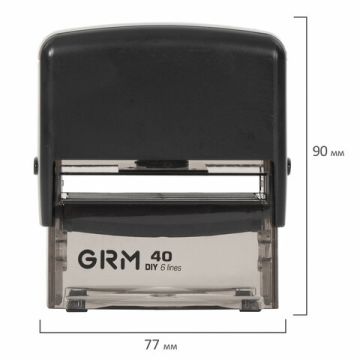 Штамп самонаб 6-стр оттиск 59х23мм синий без рамки GRM 40 касса 1/60 (клиент)