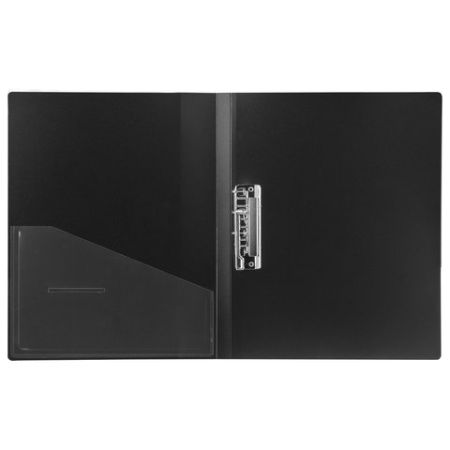 Папка с бок мет прижимом и внутр карм BRAUBERG 