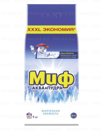 Порошок стиральный МИФ 9кг 3в1 Морозная свежесть  автомат
