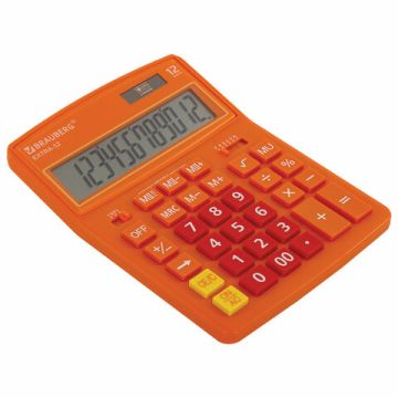 Калькулятор настольный BRAUBERG EXTRA-12-RG (206x155мм) 12разр оранжевый 1/20/40 (Клиент)