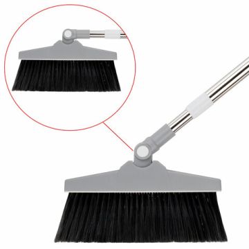 Совок д/мусора ЛАЙМА с щеткой на телескоп рукоятках 59-93см 1/12 (Клиент)