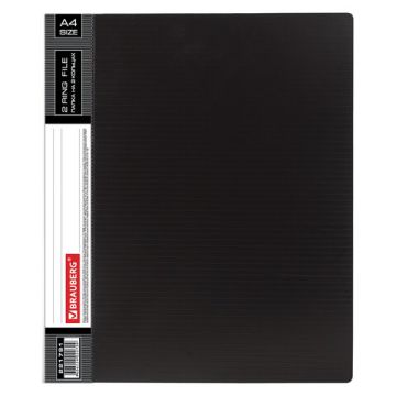 Папка на 2 кольца BRAUBERG Contract 35мм черная до 270 листов 0,9мм 1/20 (Клиент)