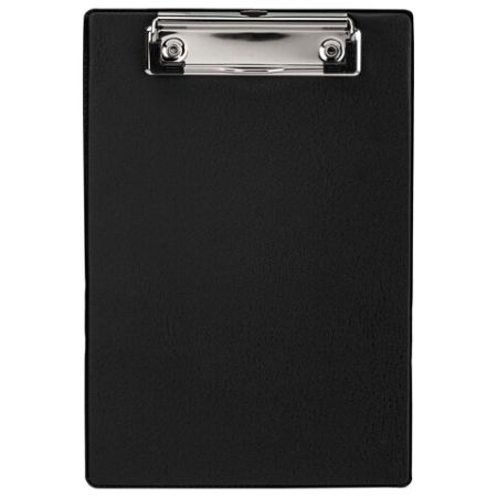 Доска-планшет с прижимом А5 15,8х23см картон/ПВХ черная STAFF 1/48 (клиент)