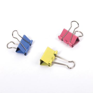 Зажимы для бумаг 25мм на 100л (12шт) цветные в картонной коробке Staff 1/12