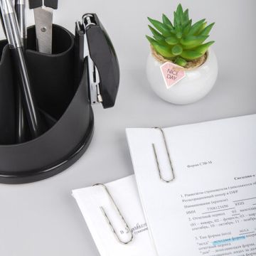 Скрепки 78мм 50шт никелированные гофрированные BRAUBERG 1/10