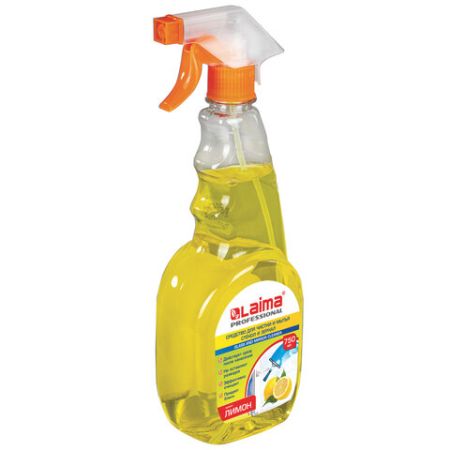 Средство для мытья стекол и зеркал 750мл триггер Лимон ЛАЙМА PROFESSIONAL 1/12